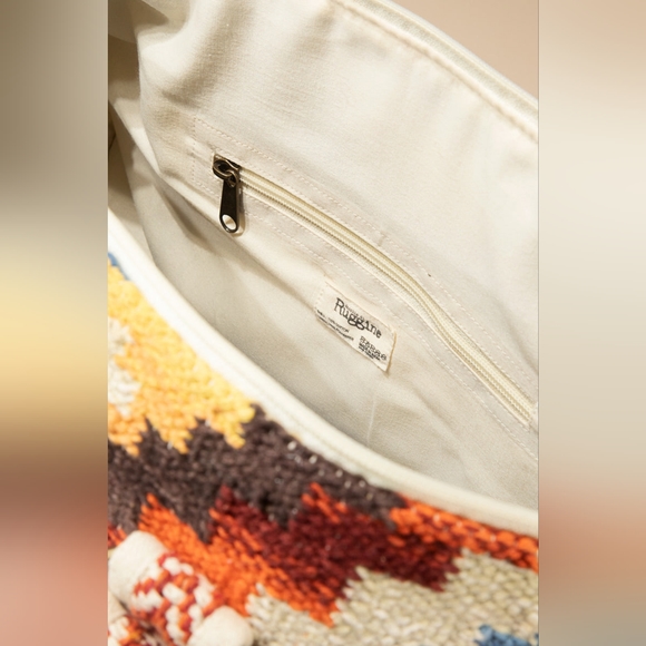 Boho Chic Travel Bag - Navajo Aztec Inspired Design - Handmade Fully Fine Cotton - Picture 8 of 10